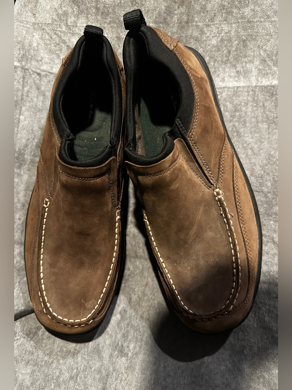 Men's Slip-On Casual Leather Shoes - Brown*Thom McAn*Size 13*Vintage*New